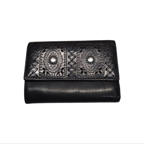 Lauren Ralph Lauren Handbags - {Lauren Ralph Lauren} Women's Vintage Dark Brown Leather Wallet